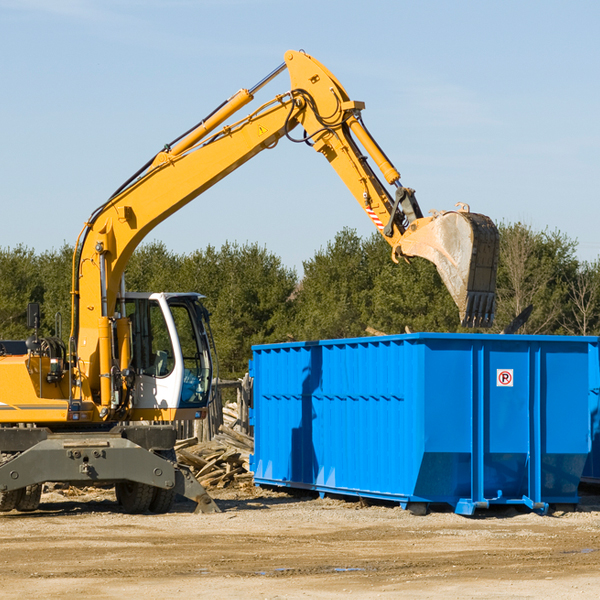 what size residential dumpster rentals are available in Hawkins County